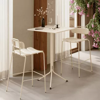 DOLCE│Table haute pliante - plateau carré H111 cm│Coloris à choix