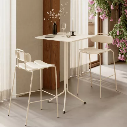 DOLCE│Table haute pliante - plateau carré H111 cm│Coloris à choix