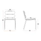 DOLCE│Chaise monochrome sans accoudoirs│Coloris à choix