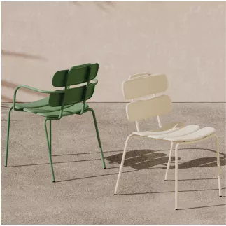 DOLCE│Chaise monochrome sans accoudoirs│Coloris à choix