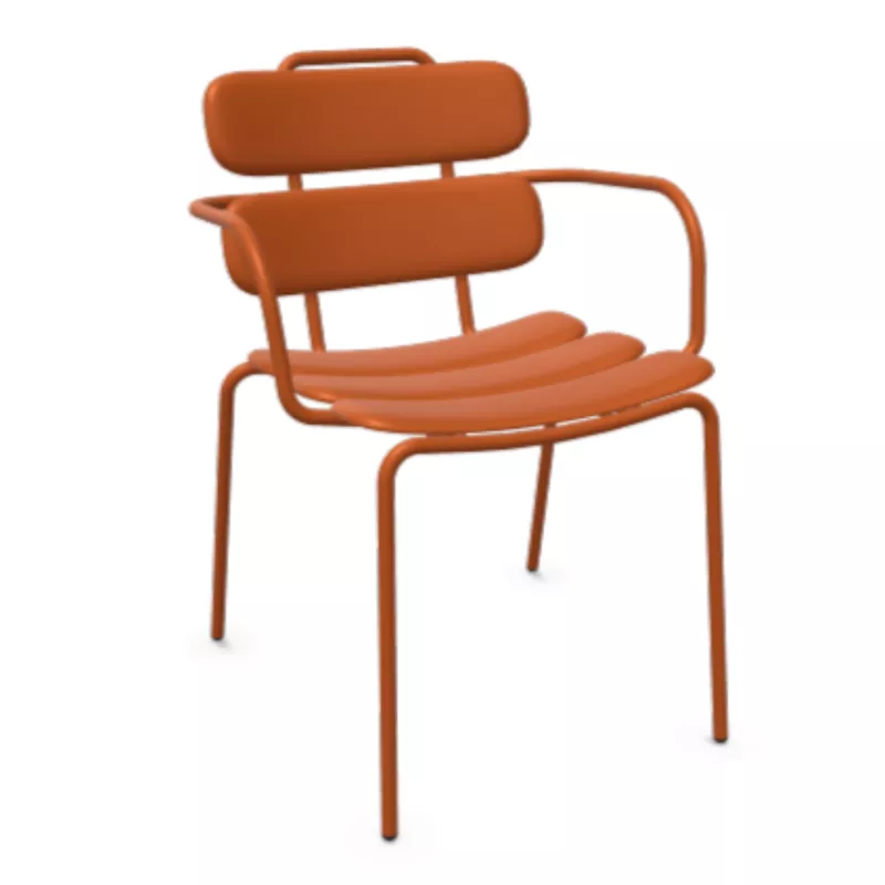 DOLCE│Chaise monochrome avec accoudoirs│Coloris à choix