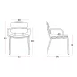 DOLCE│Chaise monochrome avec accoudoirs│Coloris à choix