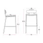 DOLCE│Tabouret monochrome H101,5 cm│Coloris à choix
