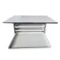 USM HALLER│Desserte 2 cases│Gris Clair/Chromé