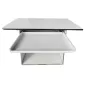 USM HALLER│Desserte 2 cases│Gris Clair/Chromé
