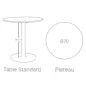 CHILL│Table ronde - plateau en matériaux recyclés H71,7 cm │Coloris à choix