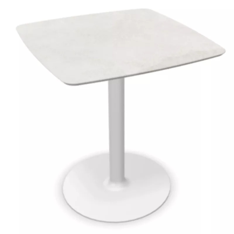 CHILL│Table carrée cintrée - plateau en matériaux recyclés H71,7 cm │Coloris à choix