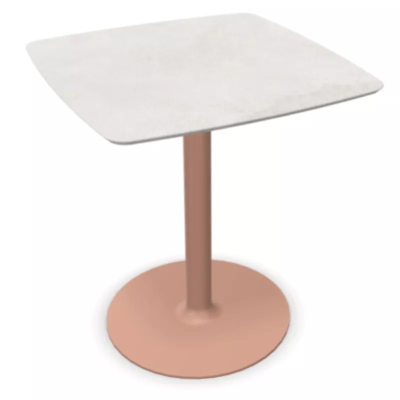 CHILL│Table carrée cintrée - plateau en matériaux recyclés H71,7 cm │Coloris à choix