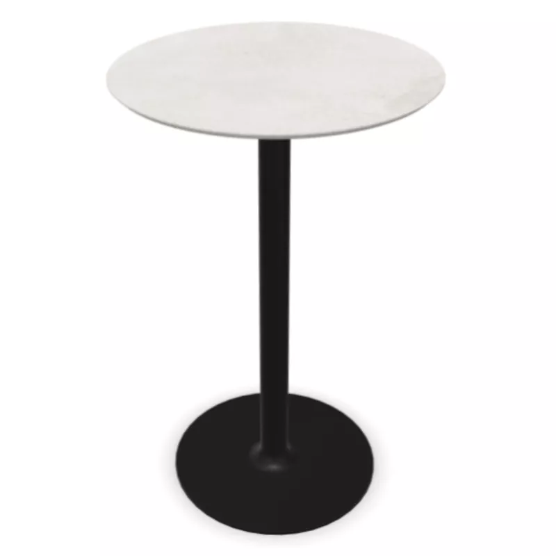 CHILL│Table haute ronde - plateau en matériaux recyclés H102,7 cm │Coloris unicolore à choix