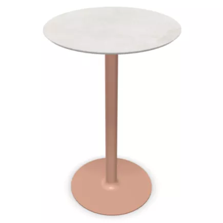 CHILL│Table haute ronde - plateau en matériaux recyclés H102,7 cm │Coloris unicolore à choix