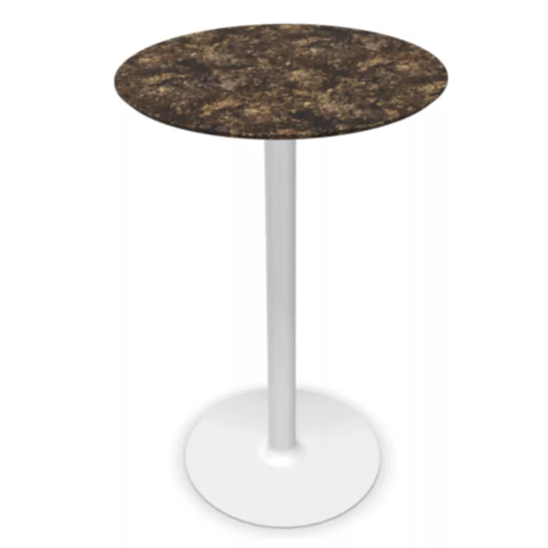 CHILL│Table haute ronde - plateau en matériaux recyclés H102,7 cm │Coloris unicolore à choix