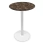 CHILL│Table haute ronde - plateau en matériaux recyclés H102,7 cm │Coloris unicolore à choix