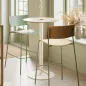 CHILL│Table haute ronde - plateau en matériaux recyclés H102,7 cm │Coloris unicolore à choix