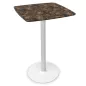 CHILL│Table haute carrée cintrée - plateau en matériaux recyclés H102,7 cm │Coloris unicolore à choix