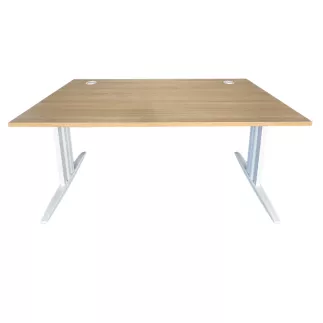 IDOL│Bureau droit L160 x p80 │Chêne clair/blanc