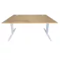 IDOL│Bureau droit L160 x p80 │Chêne clair/blanc