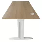 IDOL│Bureau droit L160 x p80 │Chêne clair/blanc