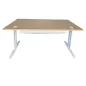 IDOL│Bureau droit L160 x p80 │Chêne clair/blanc