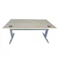 IDOL│Bureau droit L160 x p80 │Erable blanc/Gris aluminium
