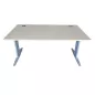 IDOL│Bureau droit L160 x p80 │Erable blanc/Gris aluminium