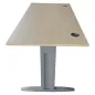 IDOL│Bureau droit L160 x p80 │Erable blanc/Gris aluminium