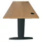 IDOL│Bureau droit L160 x p80 - Hauteur réglable│Hêtre clair/Gris anthracite