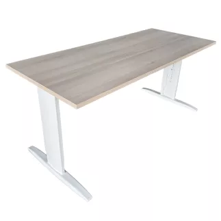 ACAOL│Bureau droit L160 x p70 cm│Acacia/Blanc