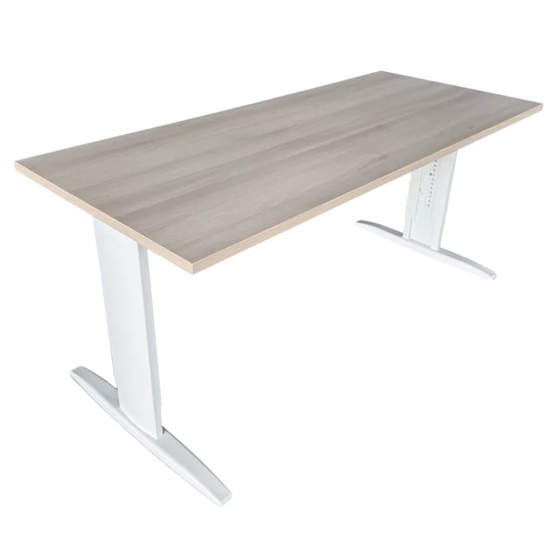 ACAOL│Bureau droit L160 x p70 cm│Acacia/Blanc