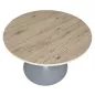 TABRO│Table ronde ø 100cm│Chêne brunswick / gris aluminium