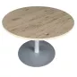TABRO│Table ronde ø 100cm│Chêne brunswick / gris aluminium