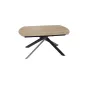 KHEOPS EXPO│Table extensible 160/240cm│Pieds en acier laqué noir mat│Chêne clair