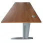 IDOL│Bureau droit L160 x p80 cm avec voile de fond │Pommier de France/Gris aluminium IDOL│Bureau droit L160 x p80 cm avec voile de fond │Pommier de France/Gris aluminium