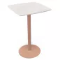 CHILL│Table haute carrée cintrée - plateau en matériaux recyclés H102,7 cm │Coloris unicolore à choix