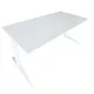 LO PURE│Bureau électrique L160 x p80 cm - avec goulotte et passe-câbles│Blanc