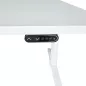 LO PURE│Bureau électrique L160 x p80 cm - avec goulotte et passe-câbles│Blanc