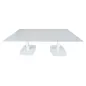 DIAMANTA│Table de conférence Tonneau 200x90│Blanc laqué/blanc