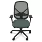 SOREN│Fauteuil de travail structure noire avec accoudoirs - dossier résille│Coloris à choix