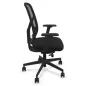 SOREN│Fauteuil de travail structure noire avec accoudoirs - dossier résille│Coloris à choix