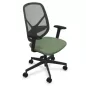 SOREN│Fauteuil de travail structure noire avec accoudoirs - dossier résille│Coloris à choix