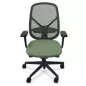 SOREN│Fauteuil de travail structure noire avec accoudoirs - dossier résille│Coloris à choix