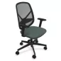 SOREN│Fauteuil de travail structure noire avec accoudoirs - dossier résille│Coloris à choix