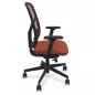 SOREN EXPO│Fauteuil de travail structure noire avec accoudoirs - dossier résille│Orange