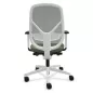 SOREN│Fauteuil de travail structure blanche avec accoudoirs - dossier résille│Coloris à choix