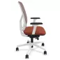 SOREN│Fauteuil de travail structure blanche avec accoudoirs - dossier résille│Coloris à choix