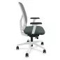 SOREN│Fauteuil de travail structure blanche avec accoudoirs - dossier résille│Coloris à choix