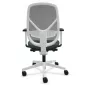 SOREN│Fauteuil de travail structure blanche avec accoudoirs - dossier résille│Coloris à choix