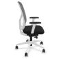 SOREN│Fauteuil de travail structure blanche avec accoudoirs - dossier résille│Coloris à choix