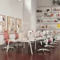 SOREN│Fauteuil de travail structure blanche avec accoudoirs - dossier résille│Têtière avec cintre│Coloris à choix