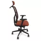 SOREN│Fauteuil de travail structure noire avec accoudoirs - dossier résille│Têtière avec cintre│Coloris à choix