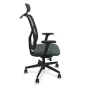 SOREN│Fauteuil de travail structure noire avec accoudoirs - dossier résille│Têtière avec cintre│Coloris à choix